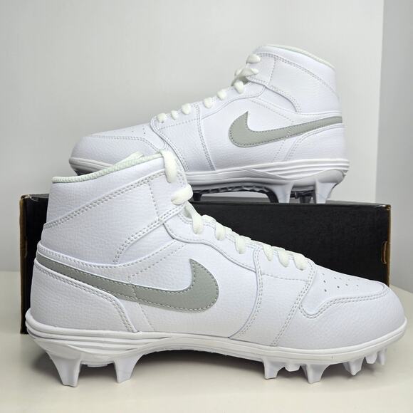 Jordan 1 Mid TD White Grey Fog Size 8.5 Men Football Cleats main image 8